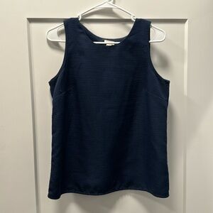 J.Crew open back sleeveless shirt, size 8 navy